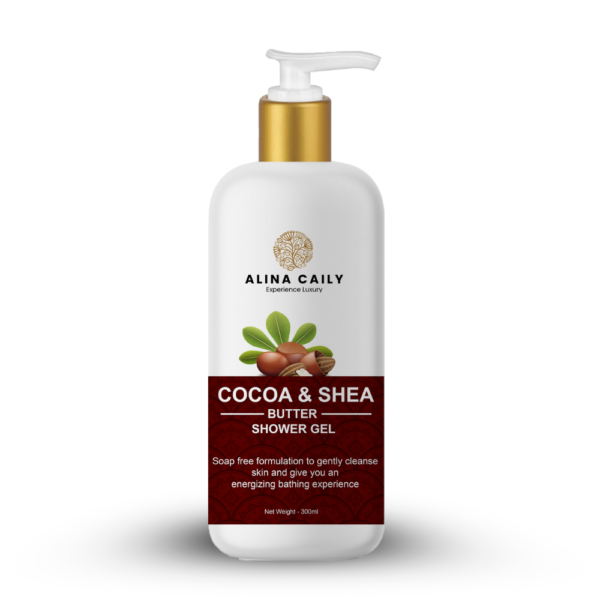 Best cocoa shea butter shower gel of India by Alina Caily